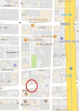 岡山・蓮昌寺地図